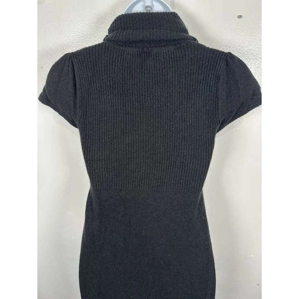 Vintage Y2K Ruby Moon Large Sweater Dress Womens Wool Angora Black Short Sleeve - Image 12