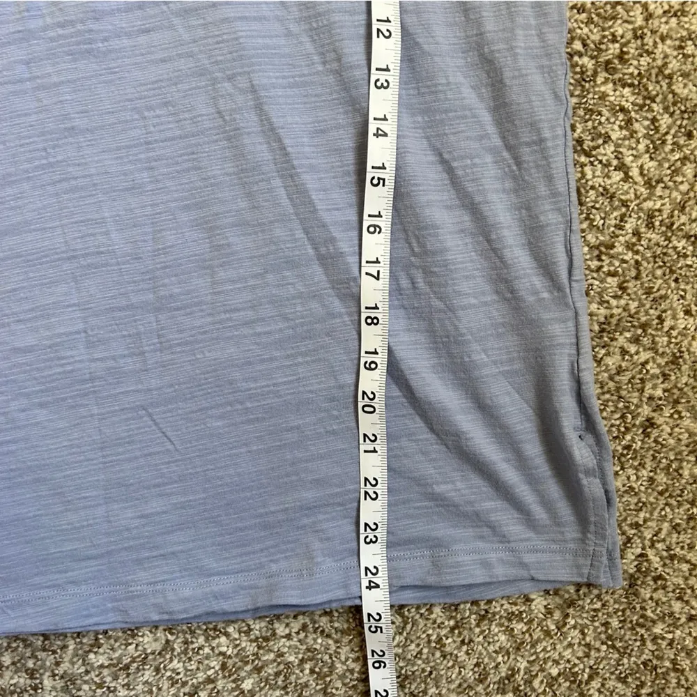 🦋 Gloria Vanderbilt Blue V-Neck 3/4 Sleeve Blouse Large - Image 6