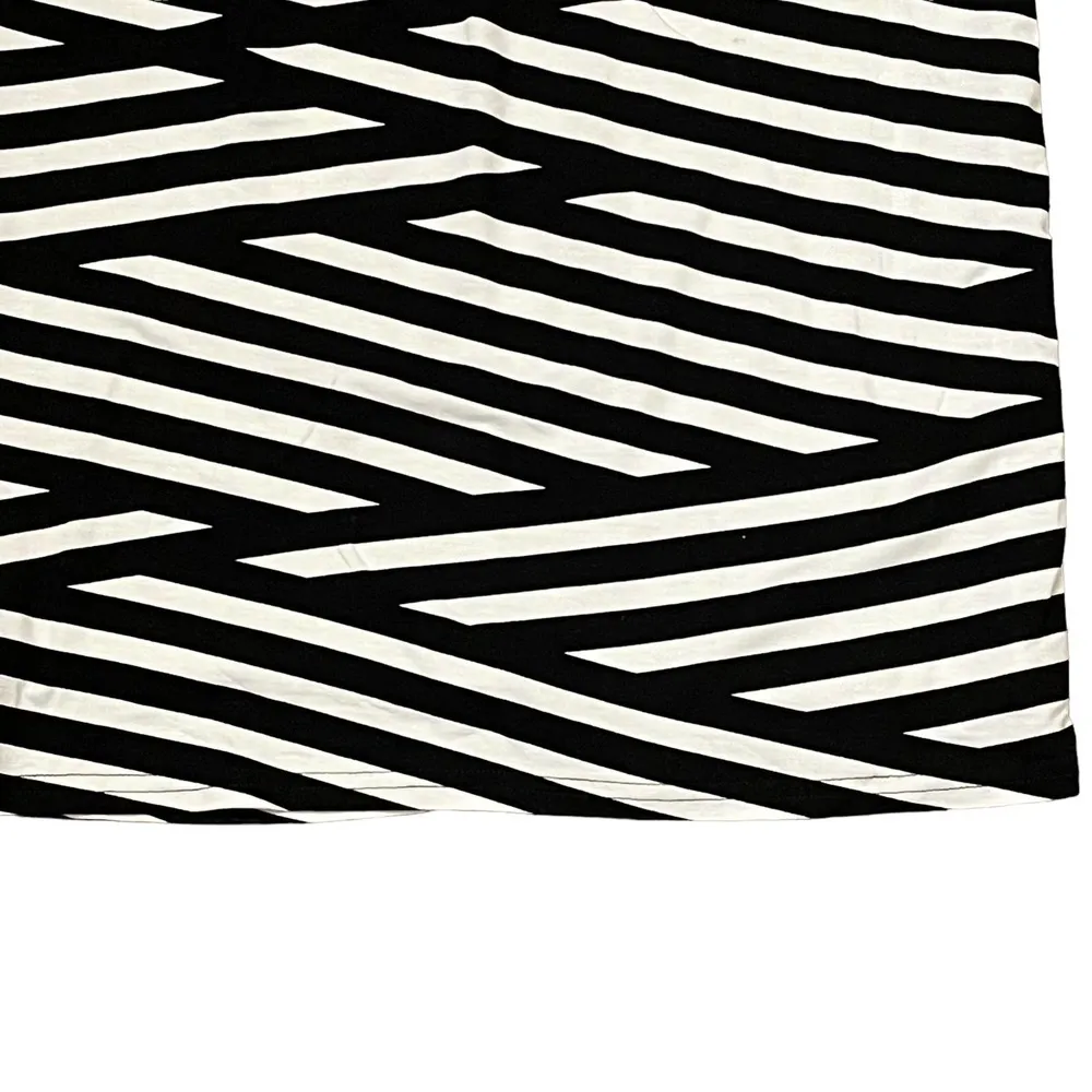 Anthropologie Skirt Size XS Black White Striped Stretch Blend Womens Lined 23X33 - Image 3