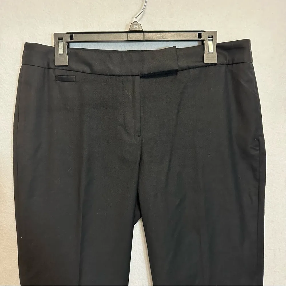 J. Crew City Fit Black Pants 100% Wool Business Casual Slacks Size 10 - Image 3