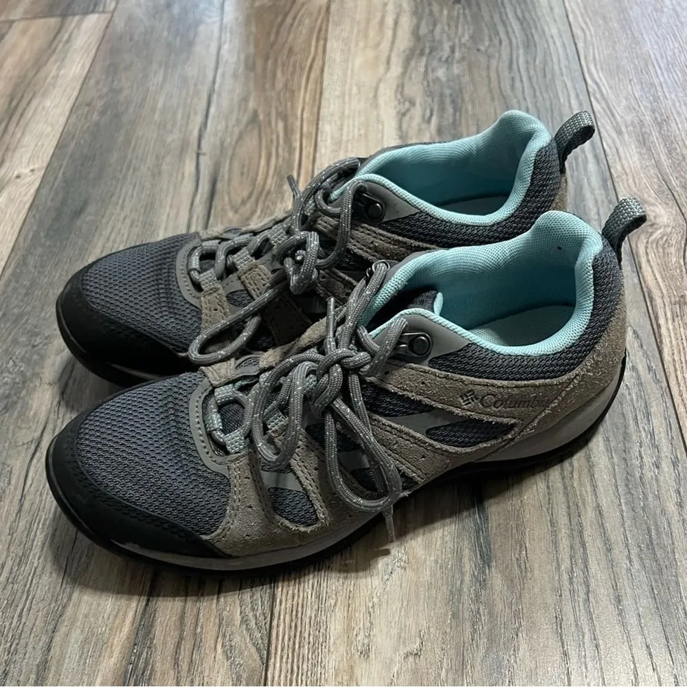 Columbia Women's size 7 Redmond V2 Lace Up Hiking Shoe Sneaker Grey Light Blue - Image 5