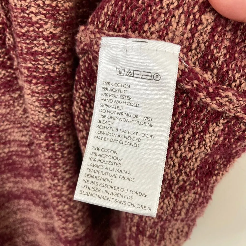 Urban Outfitters BDG Maroon Heathered Knit Open Front Cardigan Sz S - Image 3