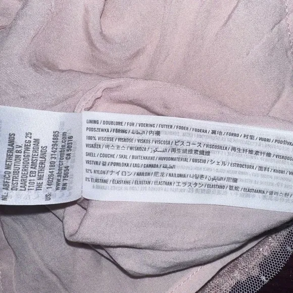 Abercrombie and Fitch Rose Gold Sequins Top Tie Open Back Boxy‎ party S - Image 9