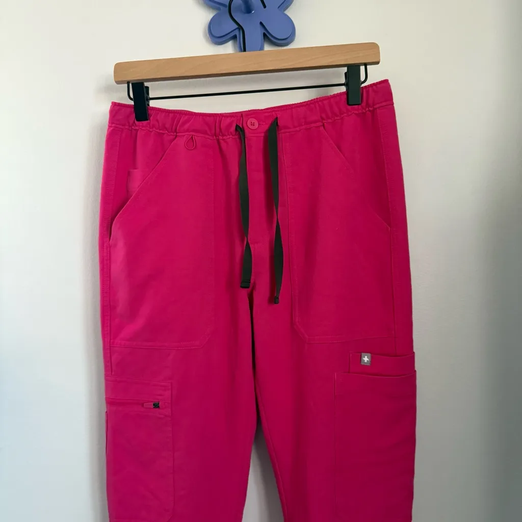 Figs XS Yola Scrub Skinny Pants Magenta Pink Dentist Doctor Nurse - Image 2