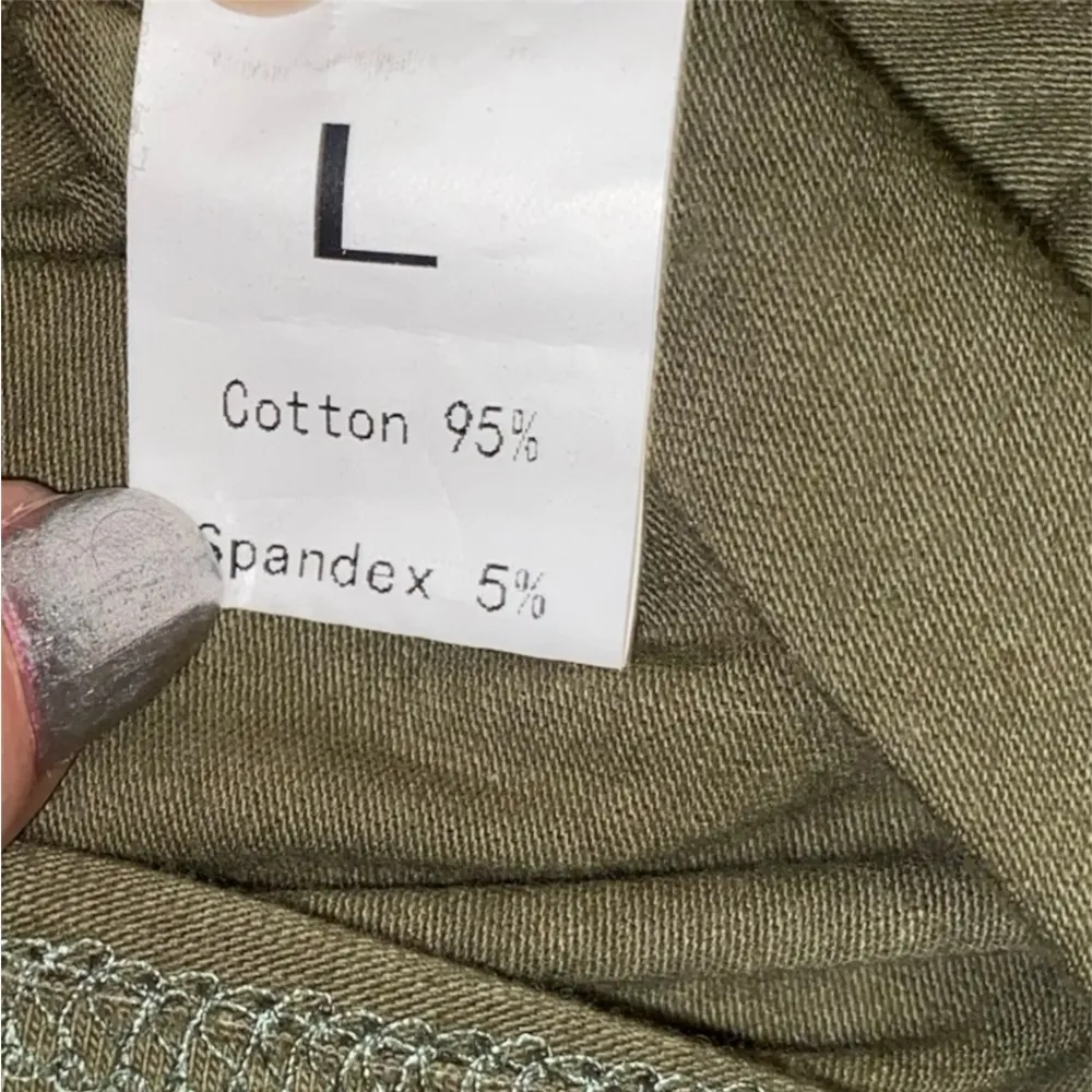 basic army green racer back cropped tank top Size L - Image 5