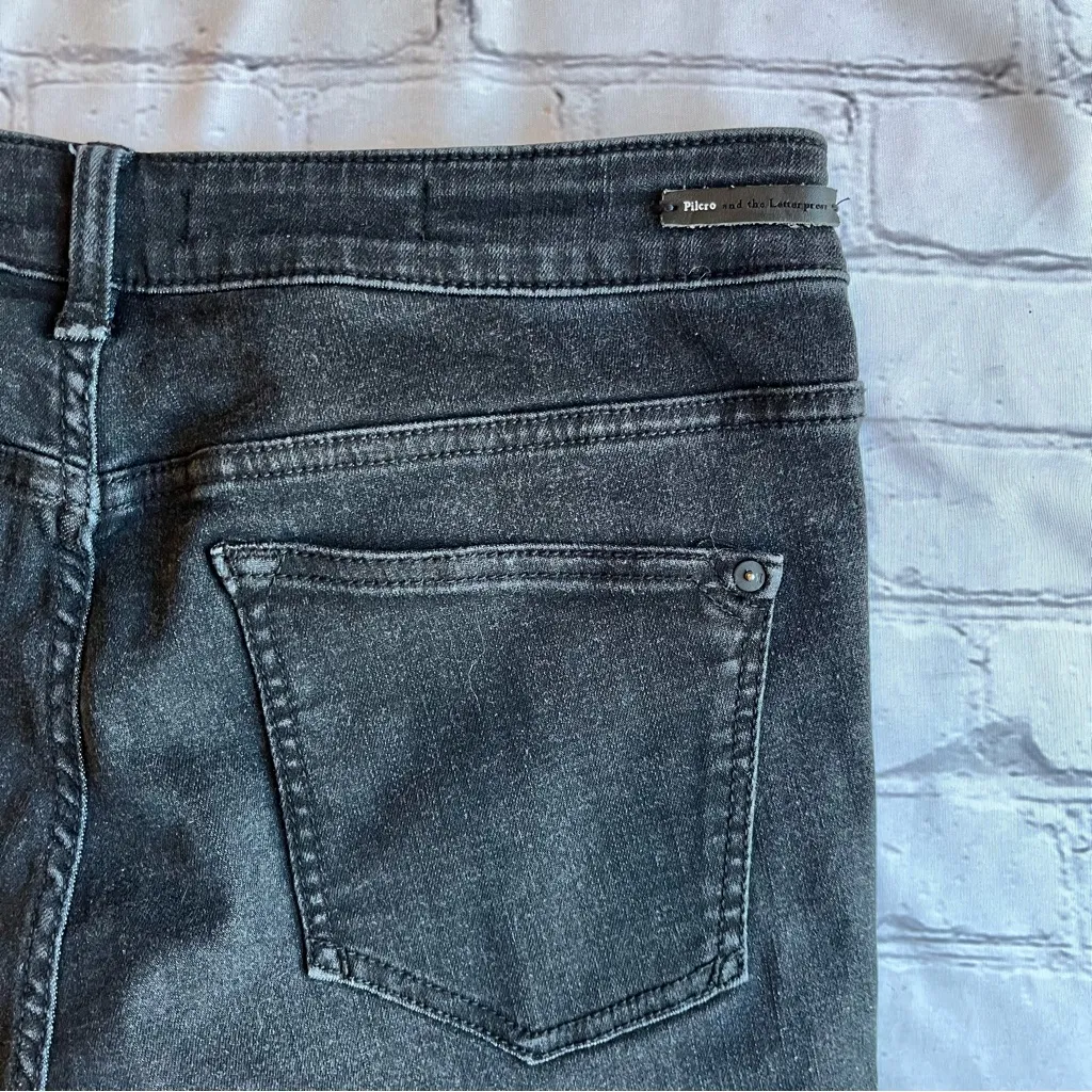 Pilcro High Rise Denim Legging Jeans Womens Size 32 Black Grunge Indie Emo Boho - Image 10