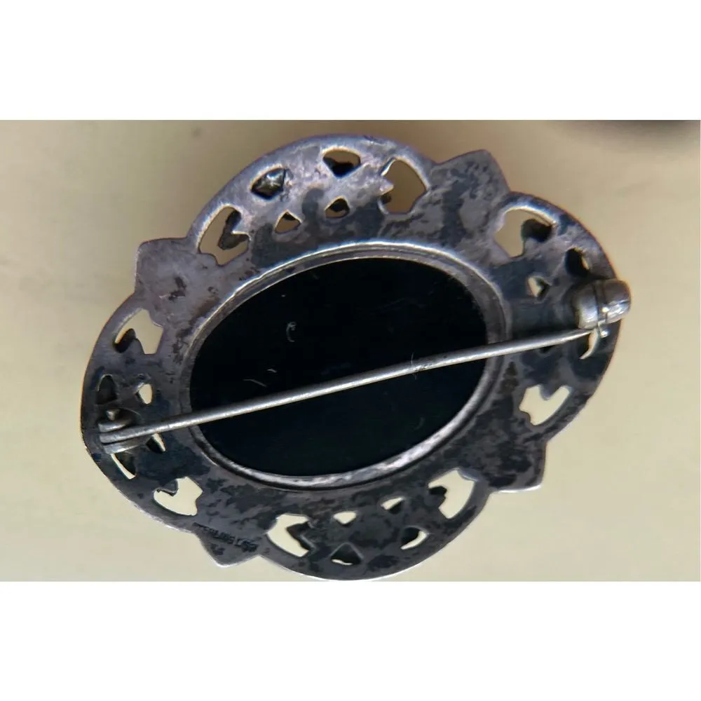 Vintage hallmarked signed L.S.P. Co. Brooch | sterling signed with gold filled o Silver - Image 6