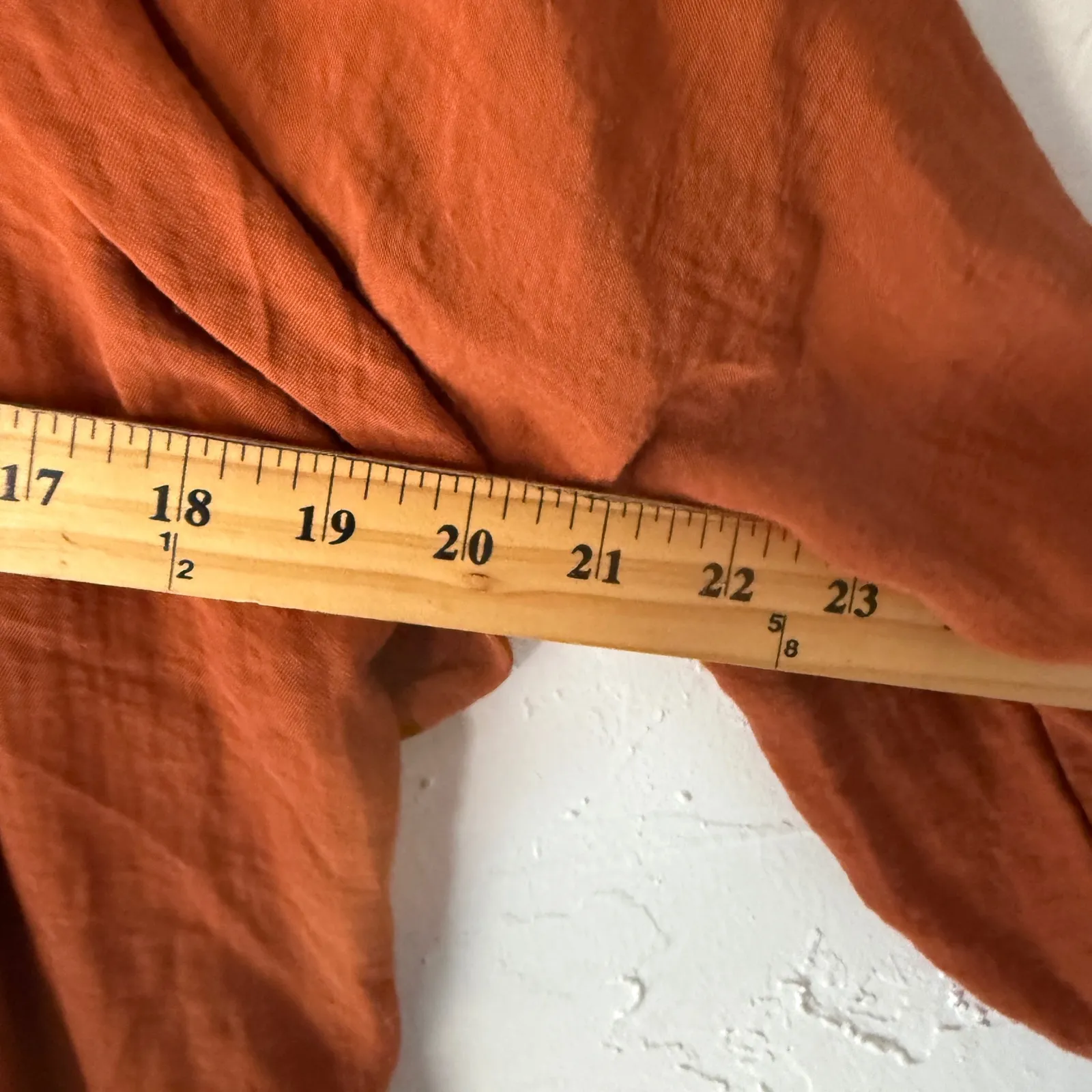 June & Hudson Women's S Orange Duster Cardigan Lightweight Roll Tab Sleeve Lagen - Image 9