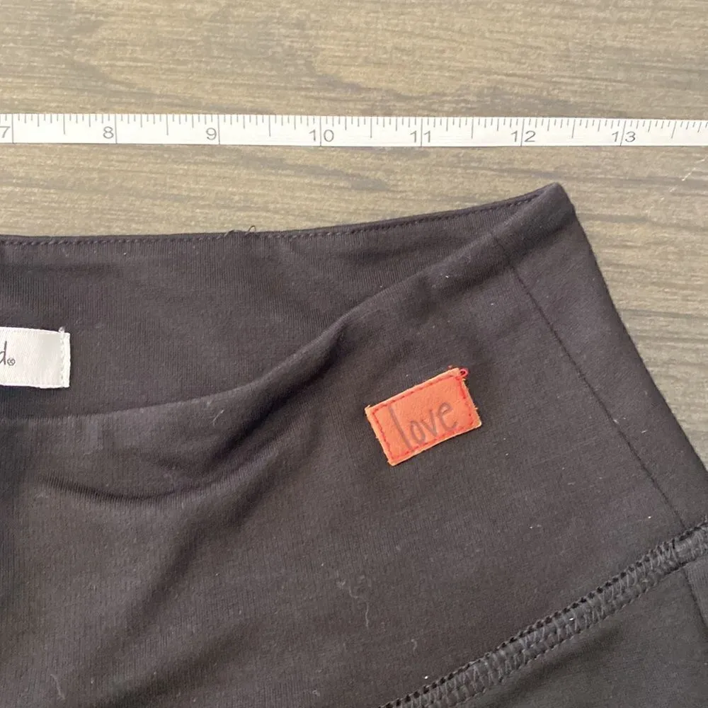 Peace Love World Black Leggings zipper pocket small - Image 11