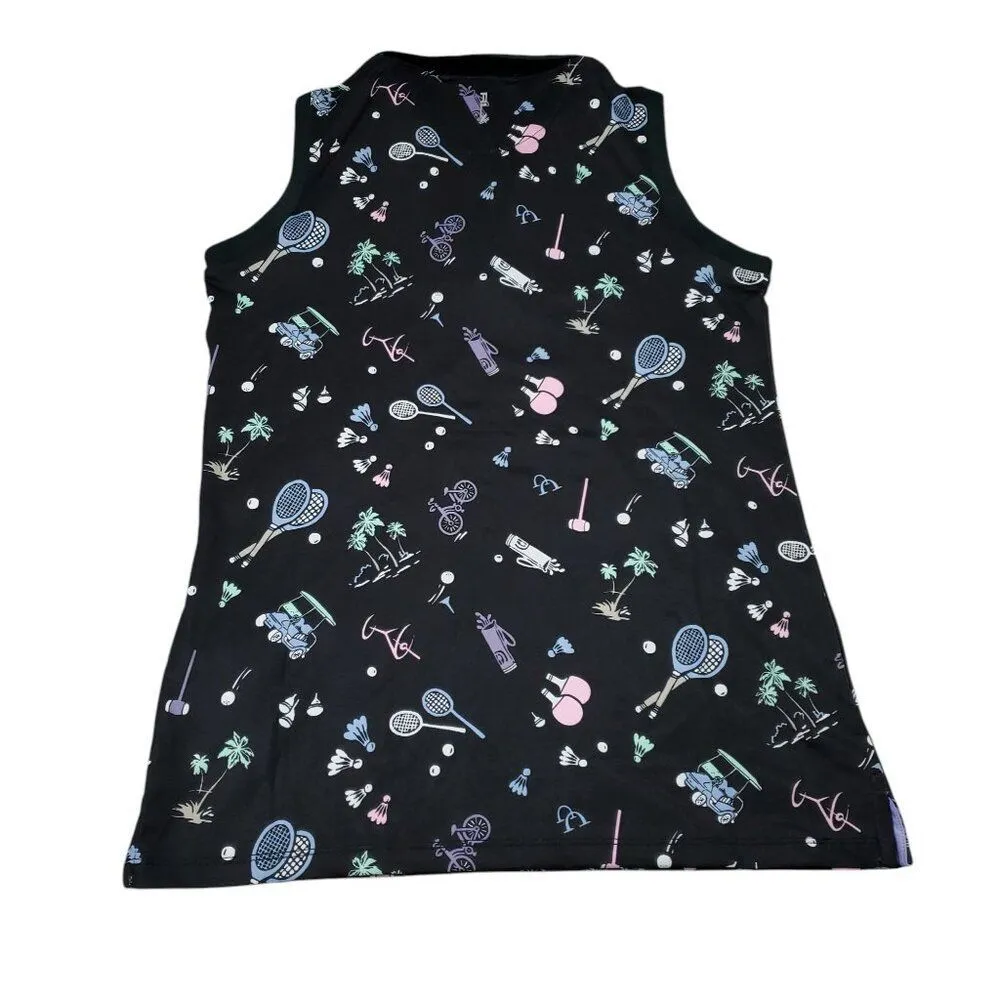 Ralph Lauren RLX Pickleball Sleeveless Polo Shirt Top Tailored Fit Black Size XS - Image 2