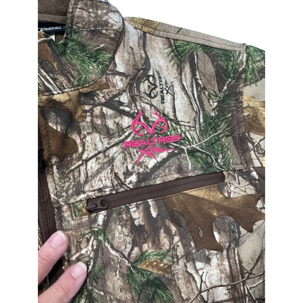 Realtree Womens Xtra Camo Full Zip Jacket With Pink Logo Size L SKU 9298 - Image 5