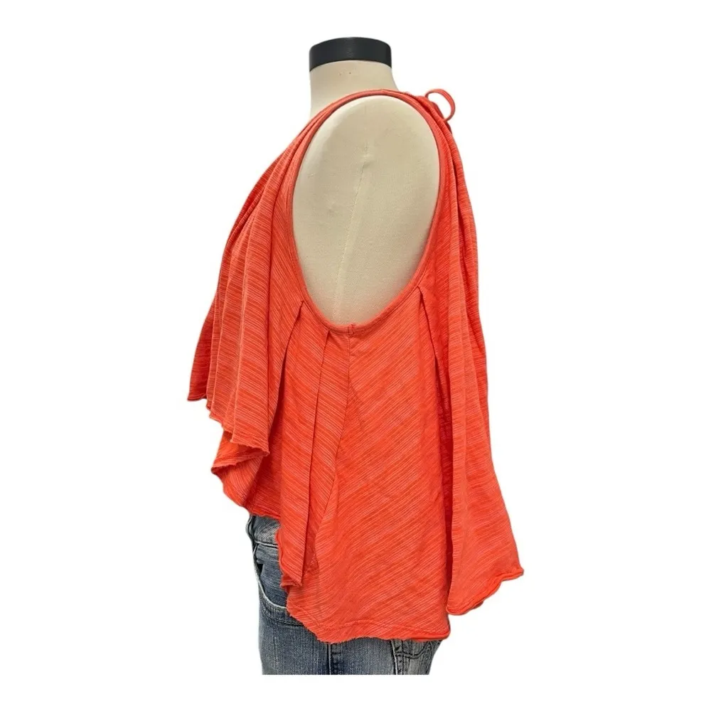 Free People Turn It Up Bohemian High Low Tank Top Women XS Scarlet‎ Orange NWOT - Image 3