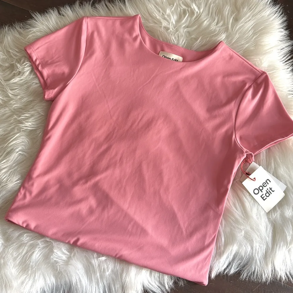 Open Edit Smooth Edit Short Sleeve Top - Image 7