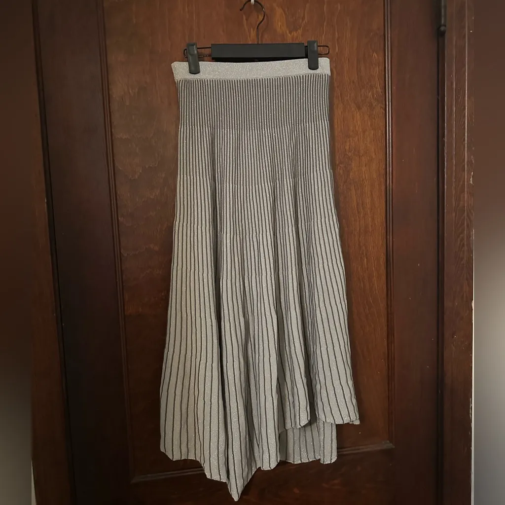 Fabrique x Alice McCall Freya Skirt in Summer Stretch Yarn Knit XS Gray - Image 3