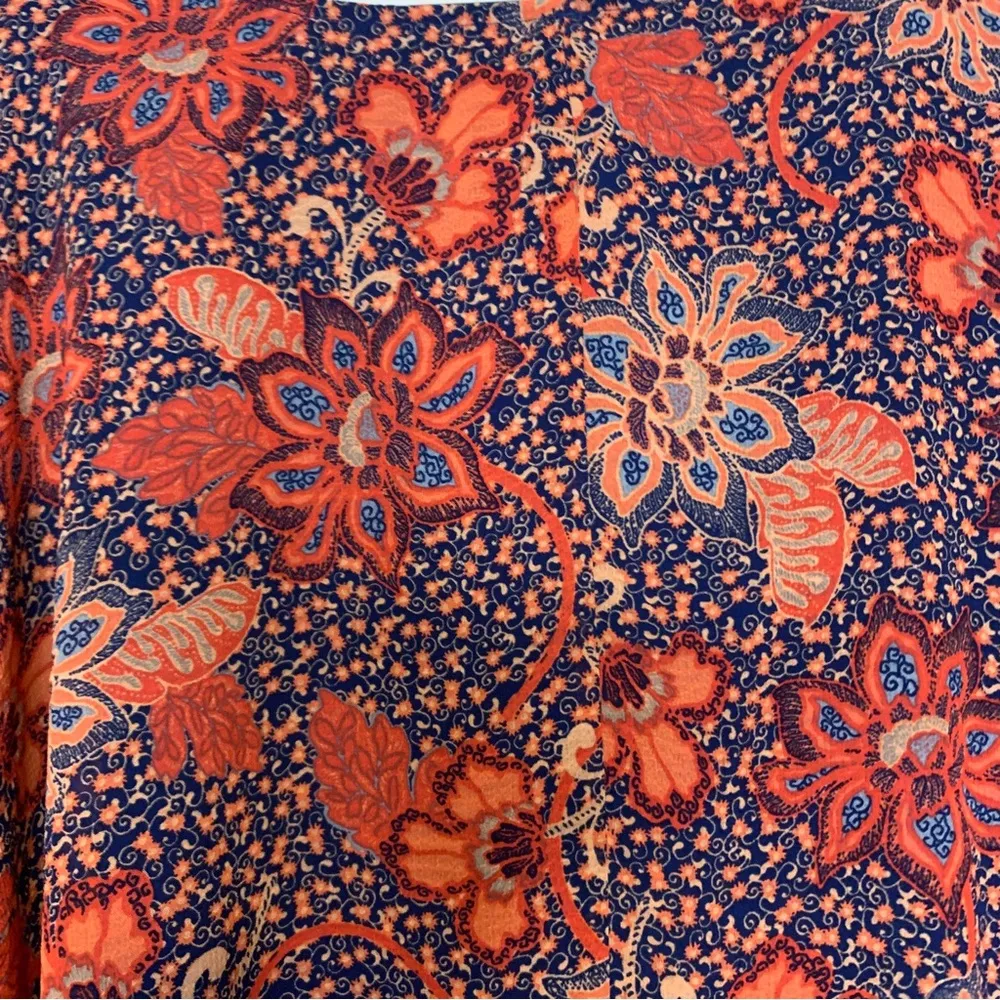 Free People Floral Scarf Teegan Mini Dress V Neck Size L - Image 15