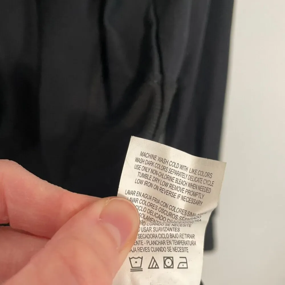 APANA Solid Black Full Zip Zipper Collared Thumbholes Active Jacket Track Jacket - Image 11