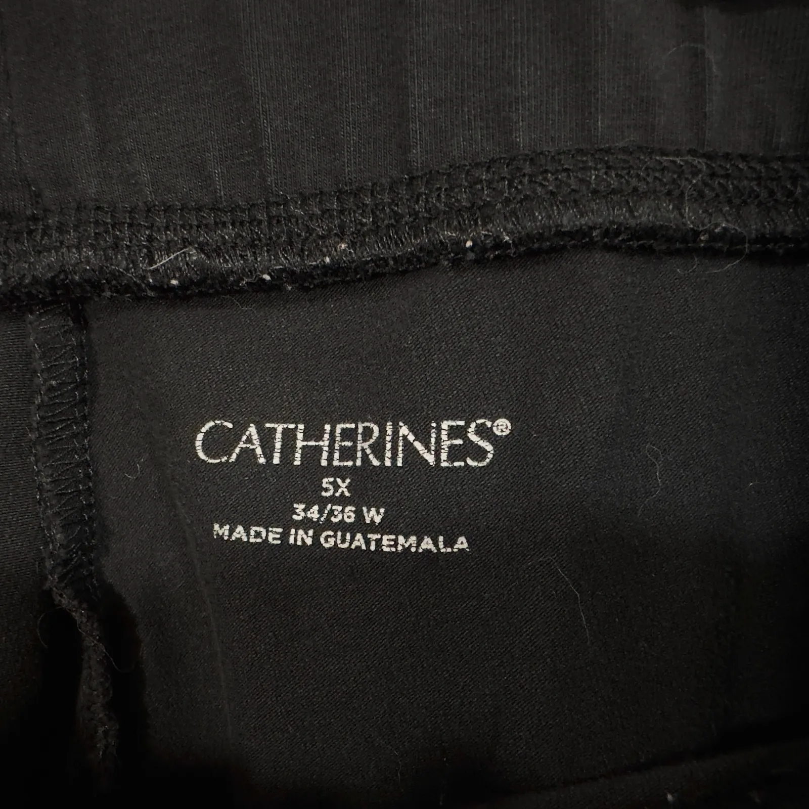Catherines Plus Size‎ 34W 36W Shorts 5X Black Elastic Waist Pull On Solid 1299 - Image 3