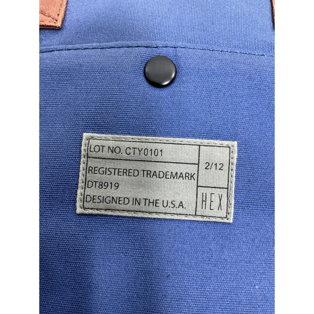 Hex Laptop/tablet Padded Case Blue Canvas Pockets Handheld Strap - Image 5