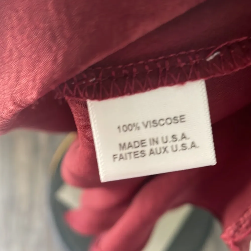 Misa Los Angeles Ele slip dress ruffle wine slub criss cross strap midi dress - Image 10