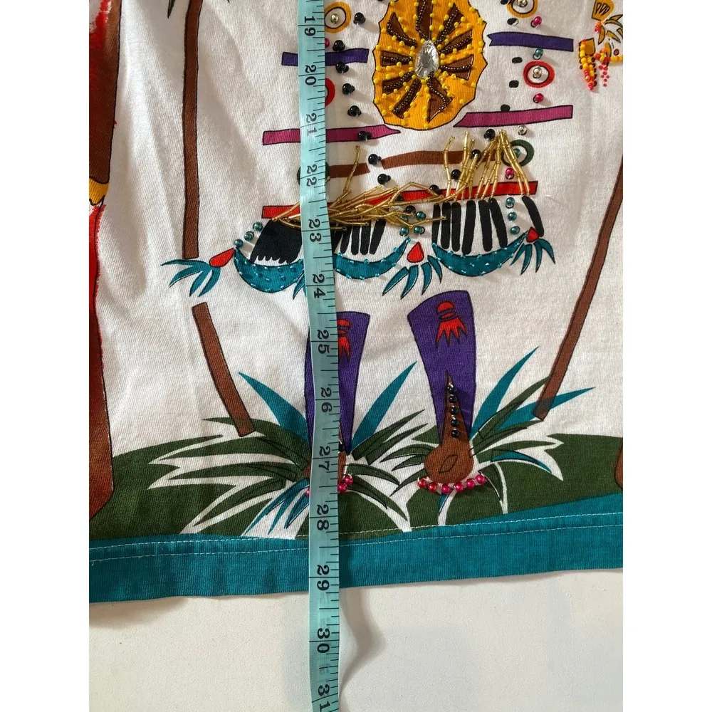 Vintage Polynesian Tribal Beaded T - Image 15