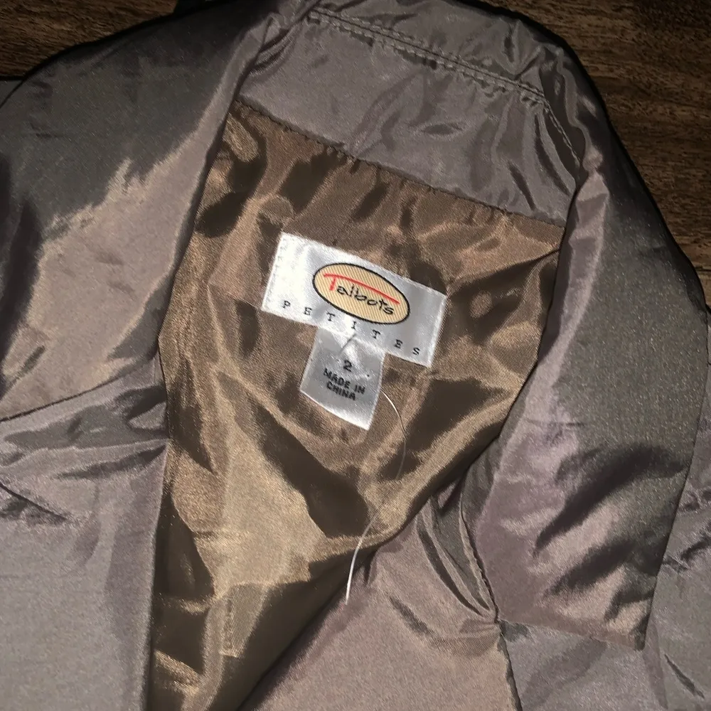 Belted tan Talbots coat casual contemporary classic preppy belted fall y2k 90s - Image 3