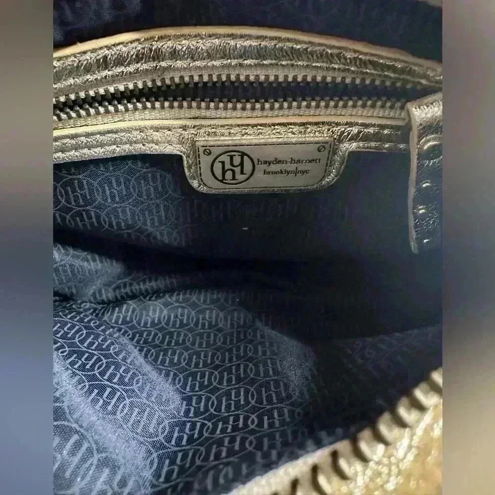 Hayden-harnett gold clutch with black studs - Image 3