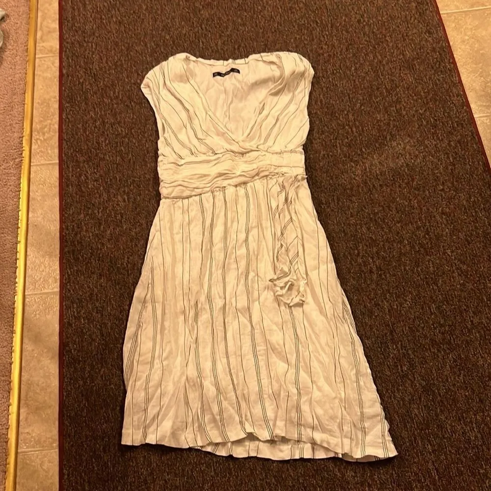 Zara white stripe dress smal - Image 3