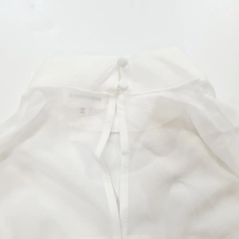 Superdown Kalene Puff Sleeve Top in White Small - Image 8