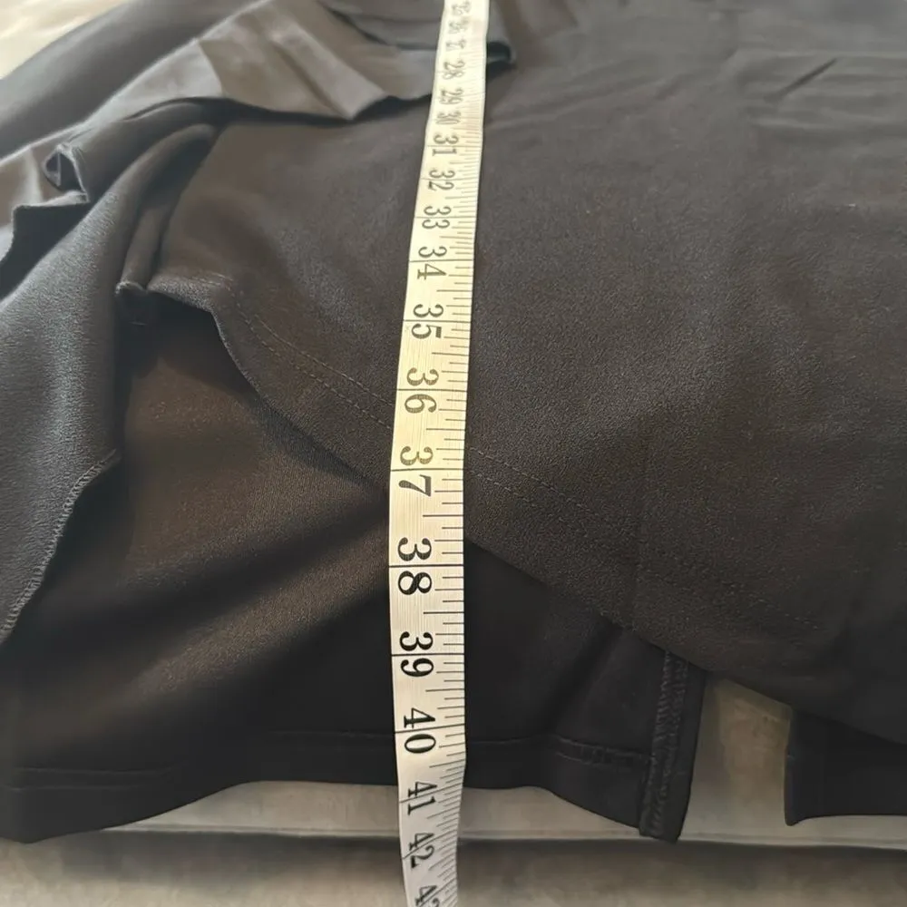 Women’s Black Asymmetrical Ruffled Midi Dress 3/4 Sleeve Zip Back Size 2XL NEW - Image 12