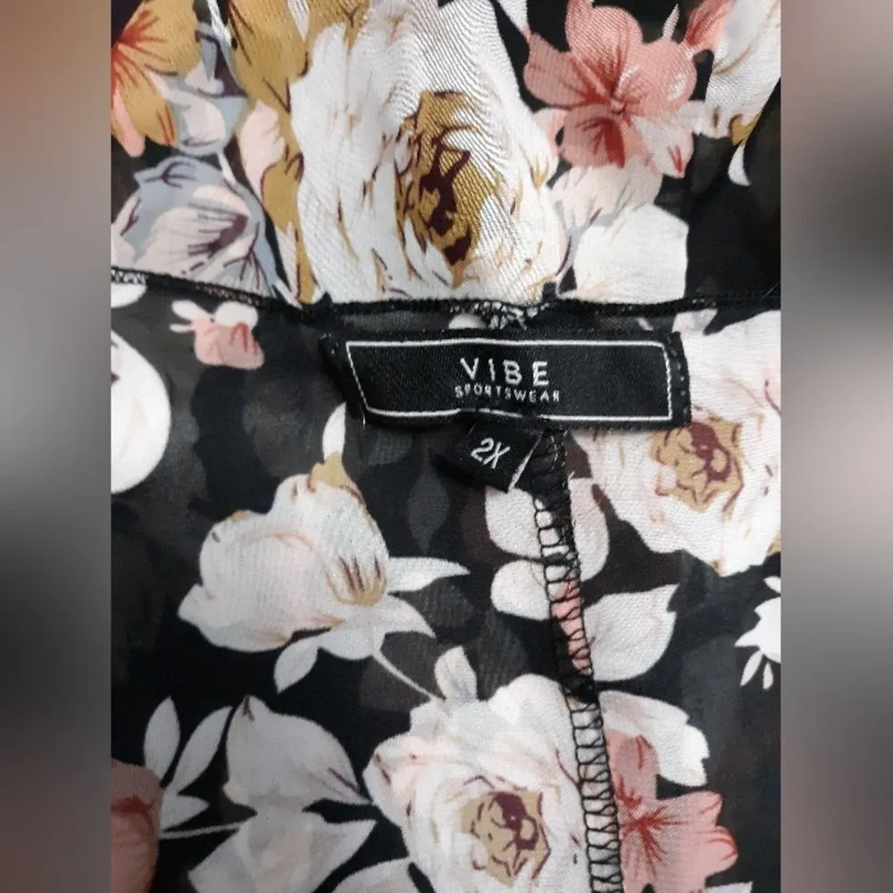 Vibe sheer floral cover up Size XXL - Image 3