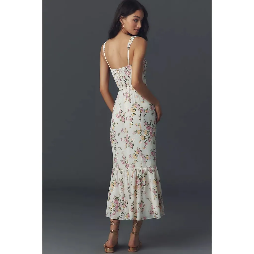 REFORMATION Irisa Floral Trumpet Dress in Posy Size US 6 - Image 10