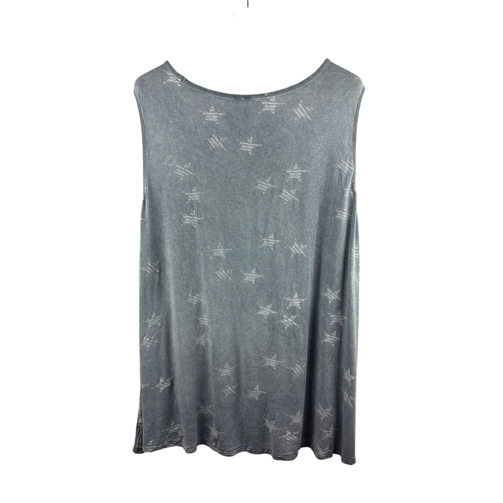 Women’s Cable & Gauge 3X Slate Grey Tank w/ Lighter Grey Stars - Image 3