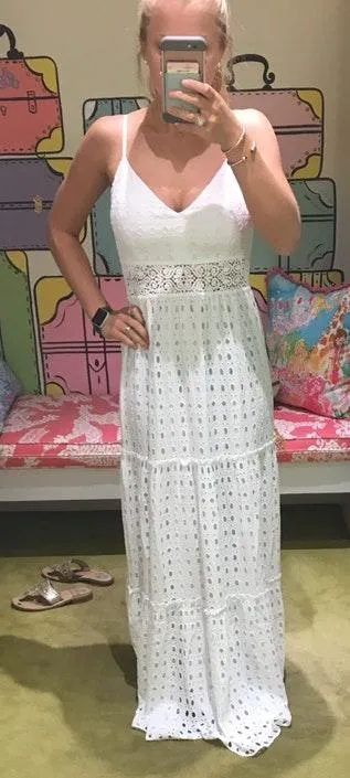 Melody Maxi Dress In White Eyelet - Image 6