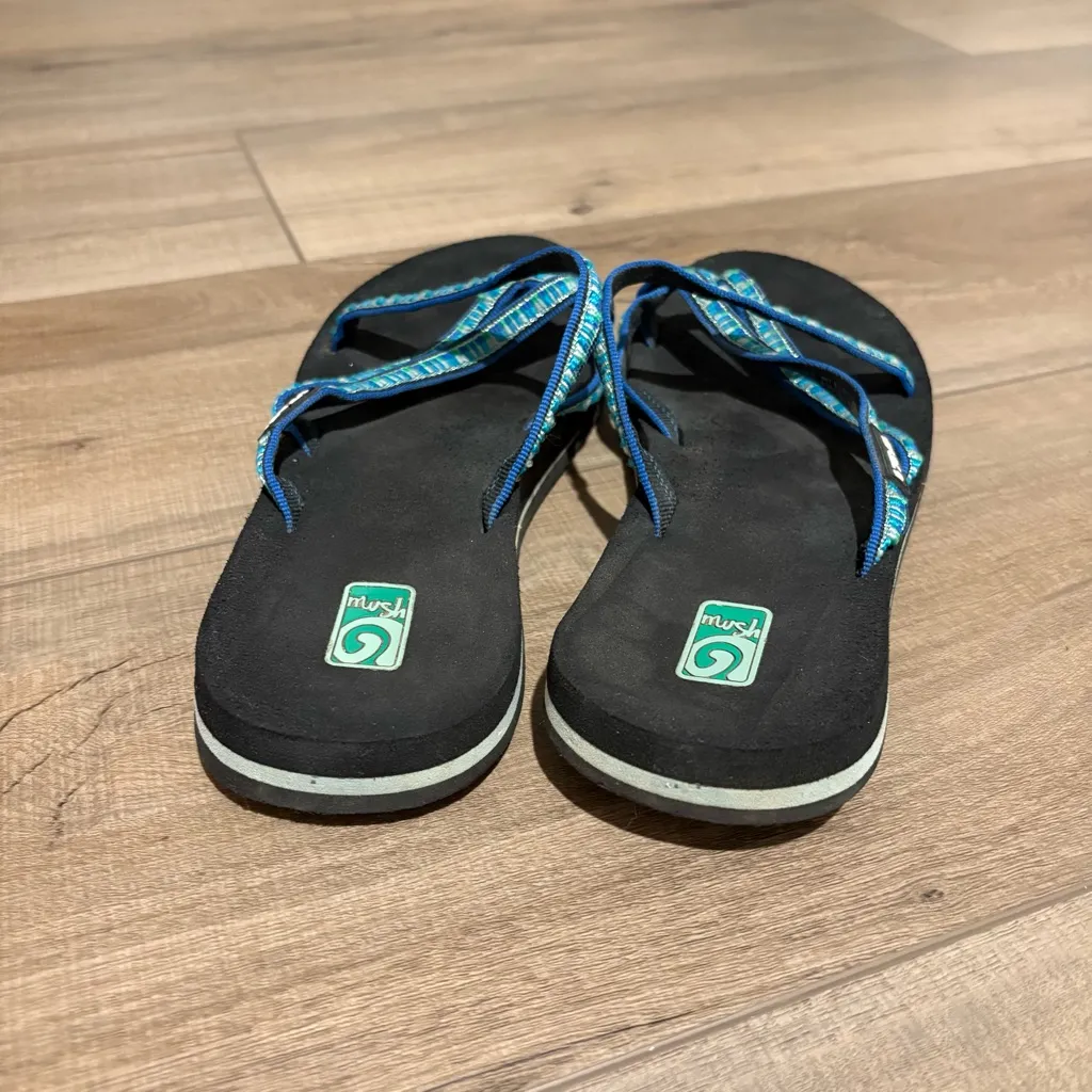 Teva Olowahu Mush Flip Flops Sandals Blue Size 7 - Image 3