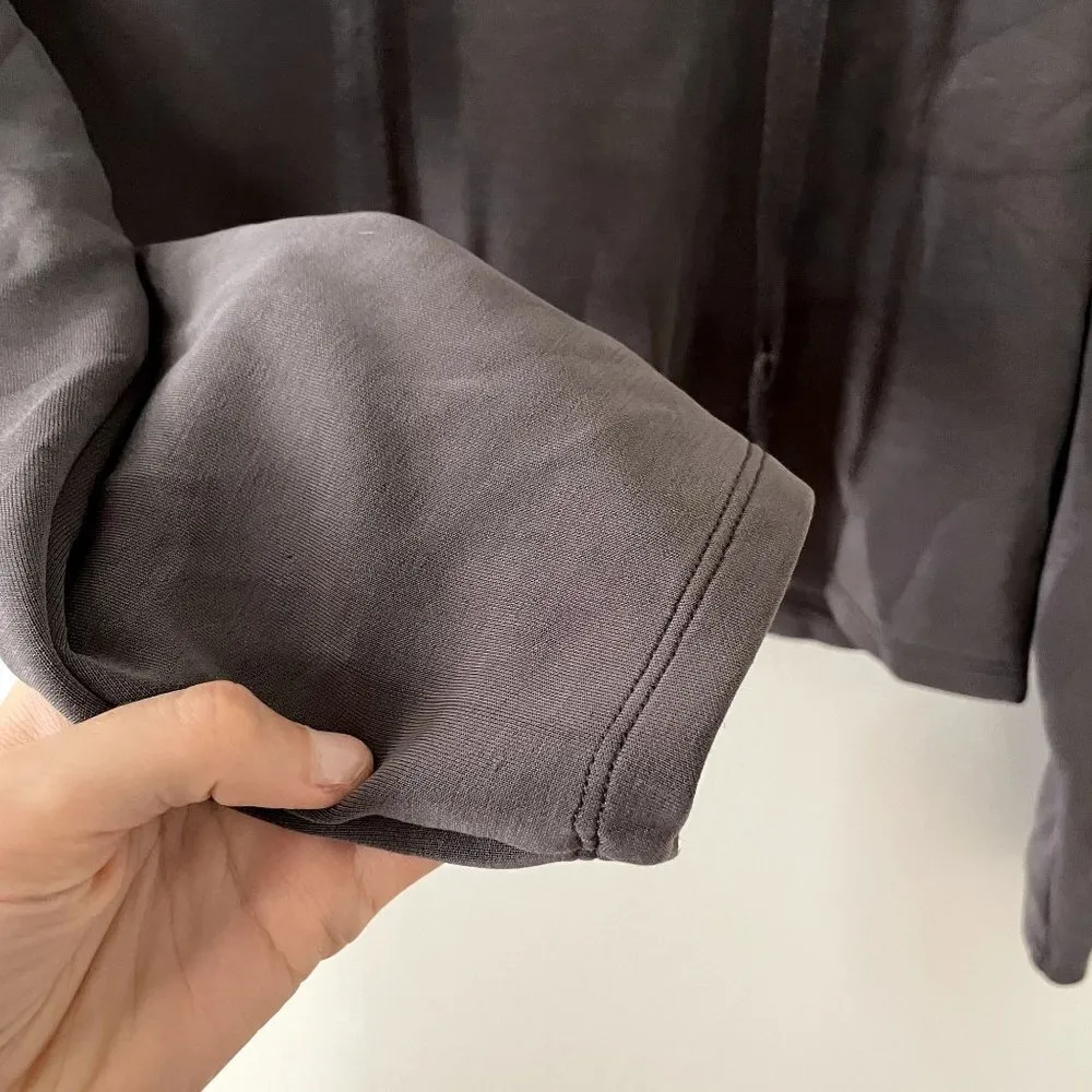 JoyLab gray cropped hoodie hooded sweater casual athleisure workout brown casual - Image 3