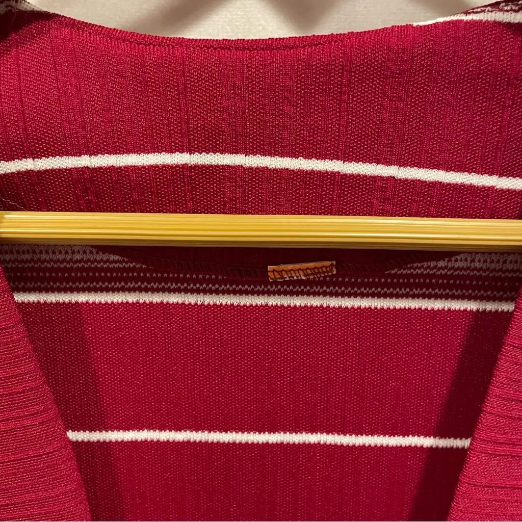 Super 70’s vintage oversized burgundy sweater open vest groovy ugly contest 🏆 Red Size L - Image 5