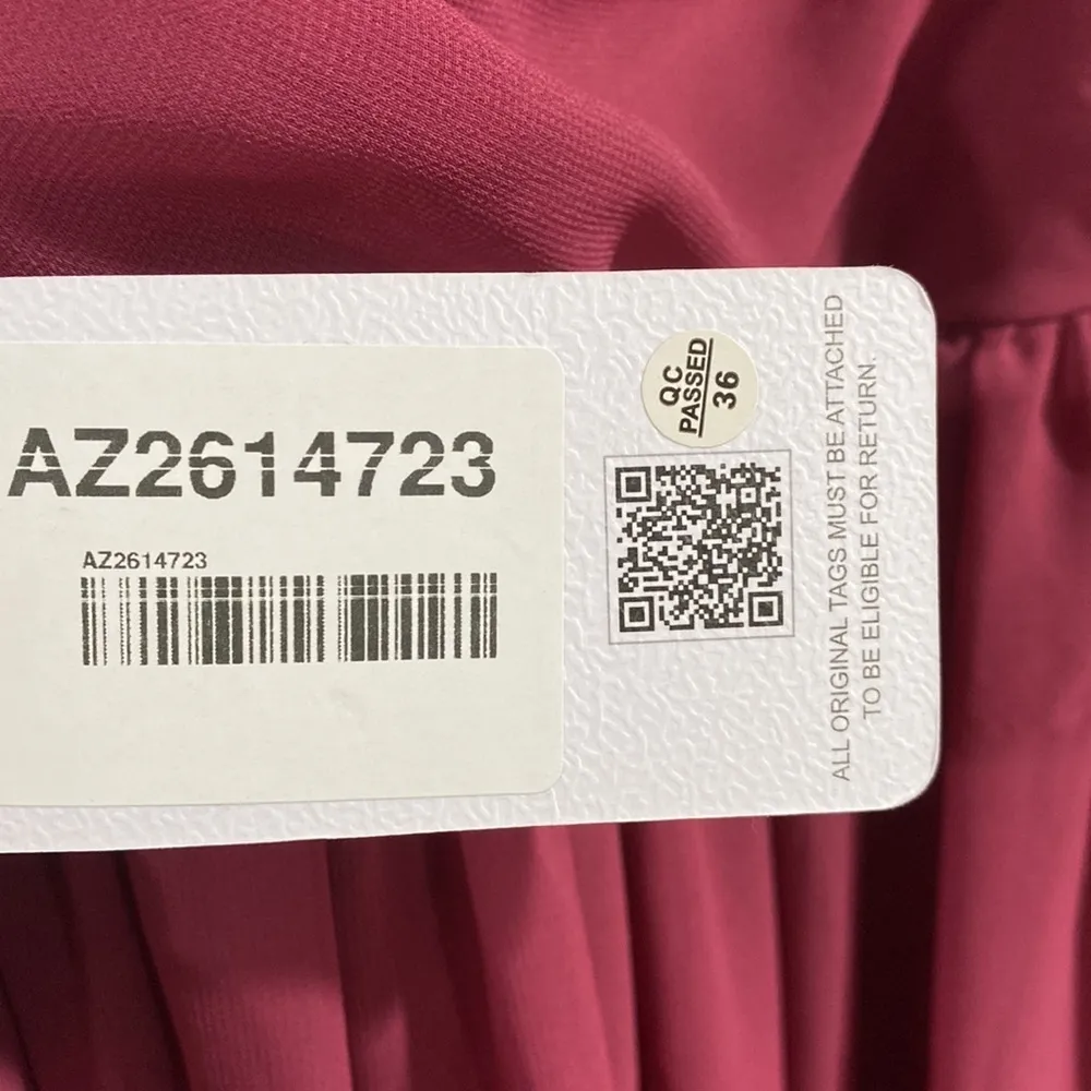 Azazie keyla dress gown wedding NWT size A 30 mulberry lined - Image 5