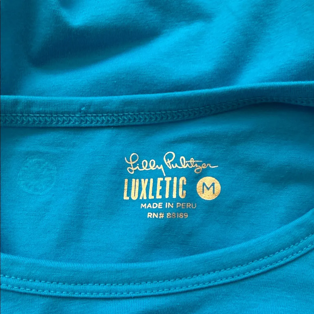 Lilly Pulitzer Luxletic Tarina Twist Front Tee - M - Image 2