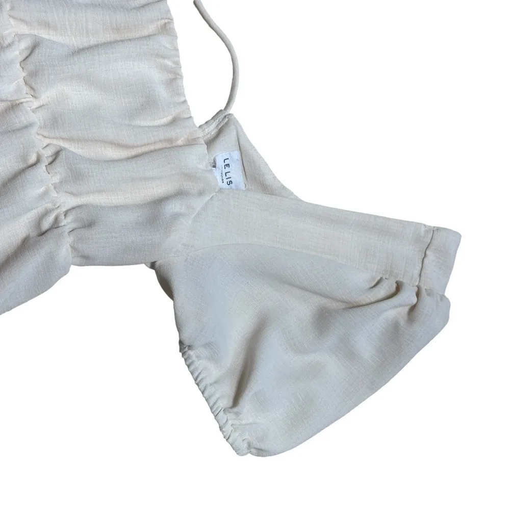 Le Lis Cream Puff Sleeve Babydoll Mini Dress Women’s US S - Image 4