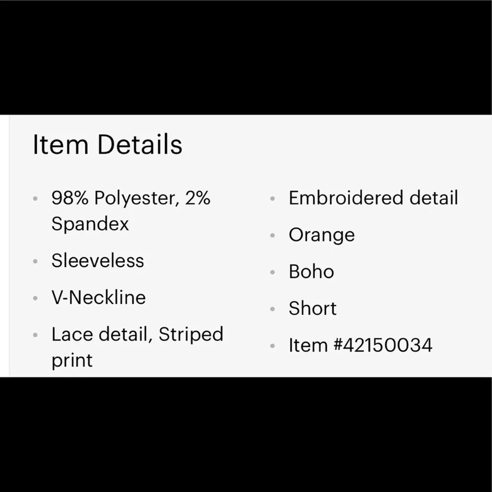 ILLA ILLA med crochet romper orange striped v-neck boho shorts lace detail NWT - Image 9