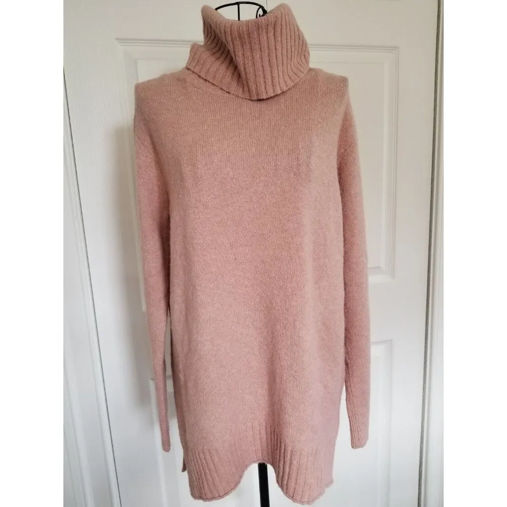 BP Womens Sweater Cowl Neck Knit Soft Pullover Oversized Pink Adobe Size Small - Image 2