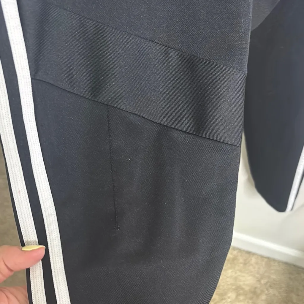 Adidas Black Sweatpants with Signature Stripes - Image 3