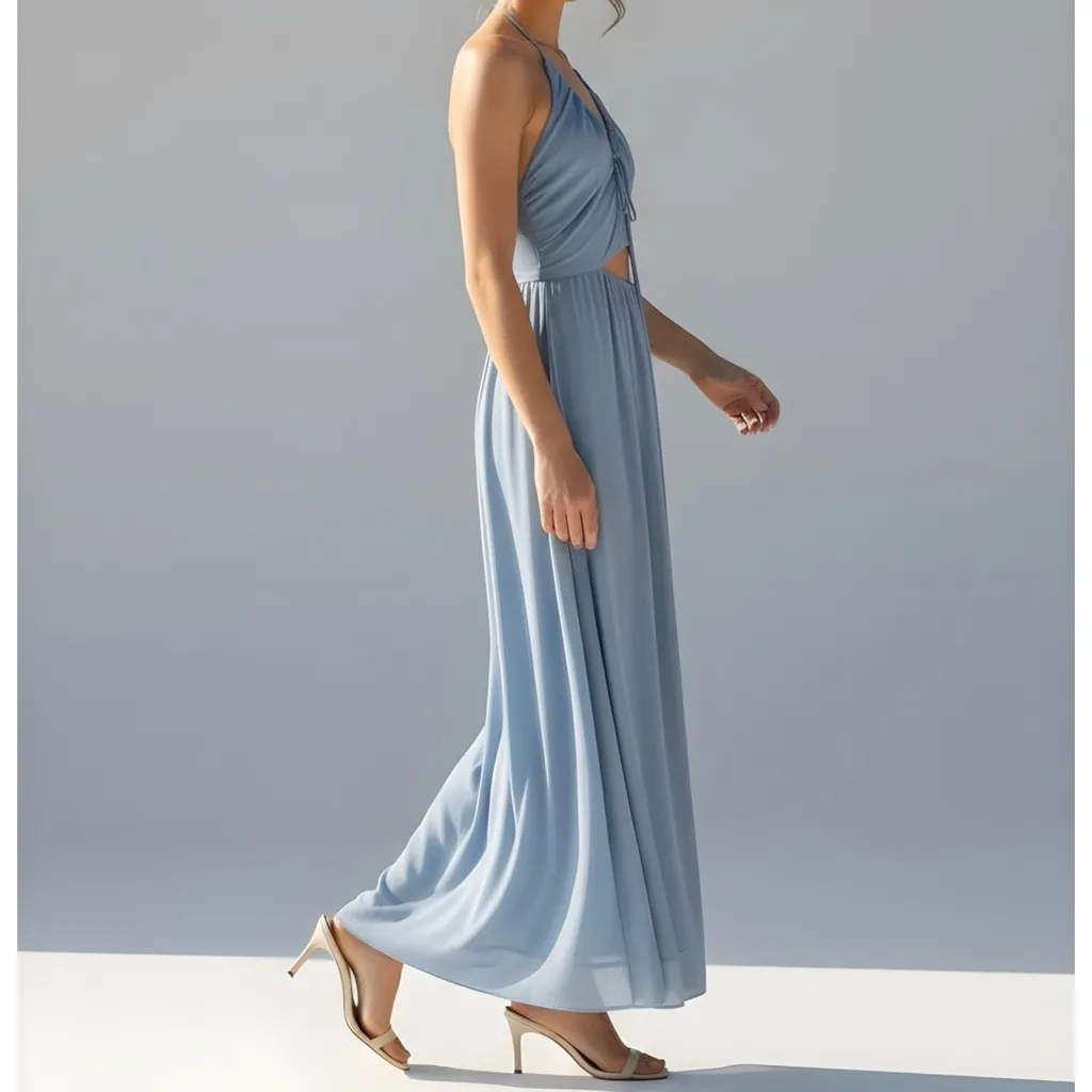 BEC + BRIDGE Calypso Halter Maxi Dress, Meridian Blue, 6 (US) - Image 2