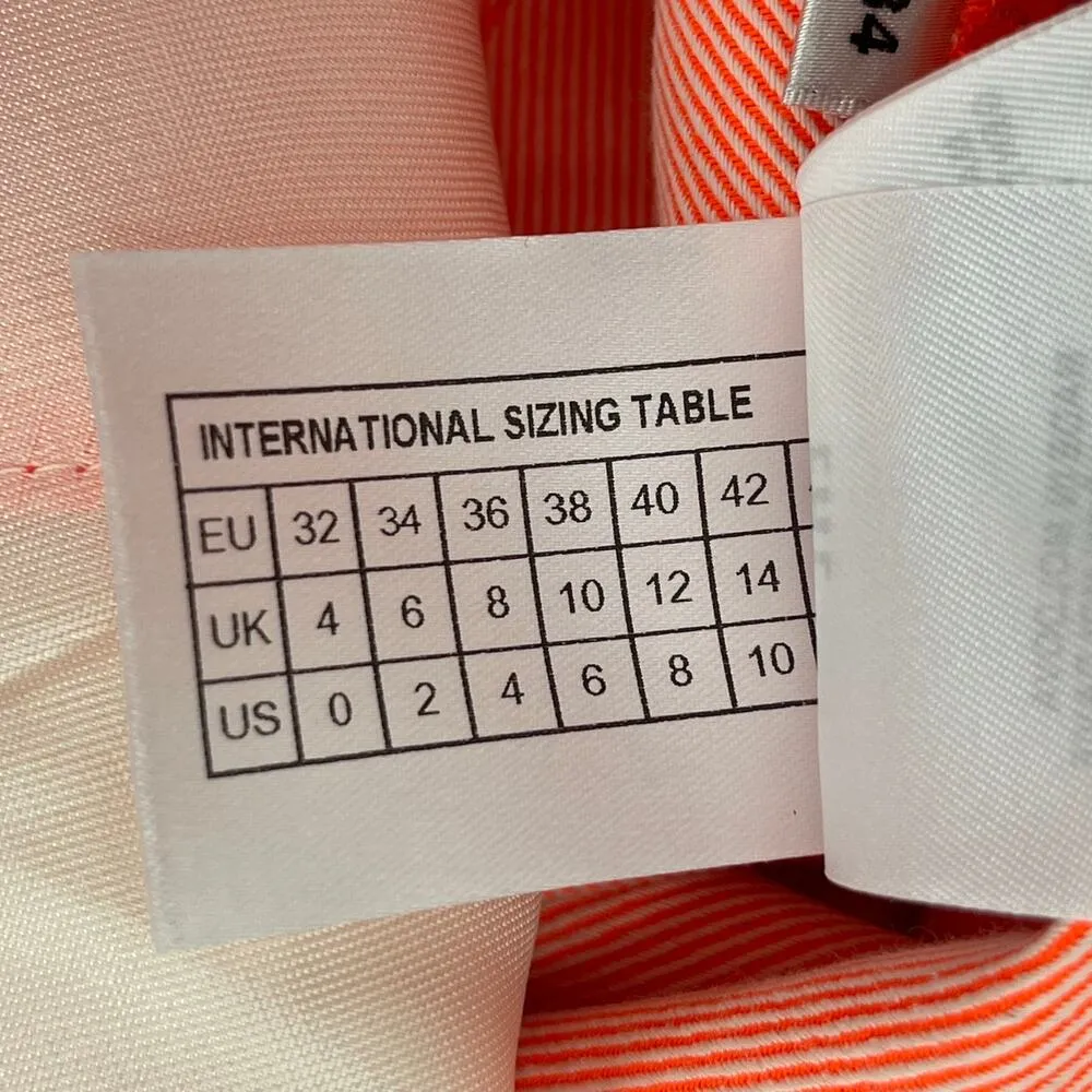 ESSENTIEL ANTWERP x ANTHROPOLOGIE Skirt SZ 2 Diner Flared Bottom Slit Orange NWT - Image 8