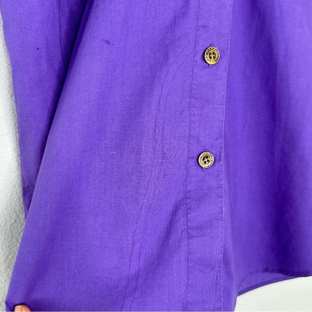 Vintage Purple 100% Cotton Button - Image 10