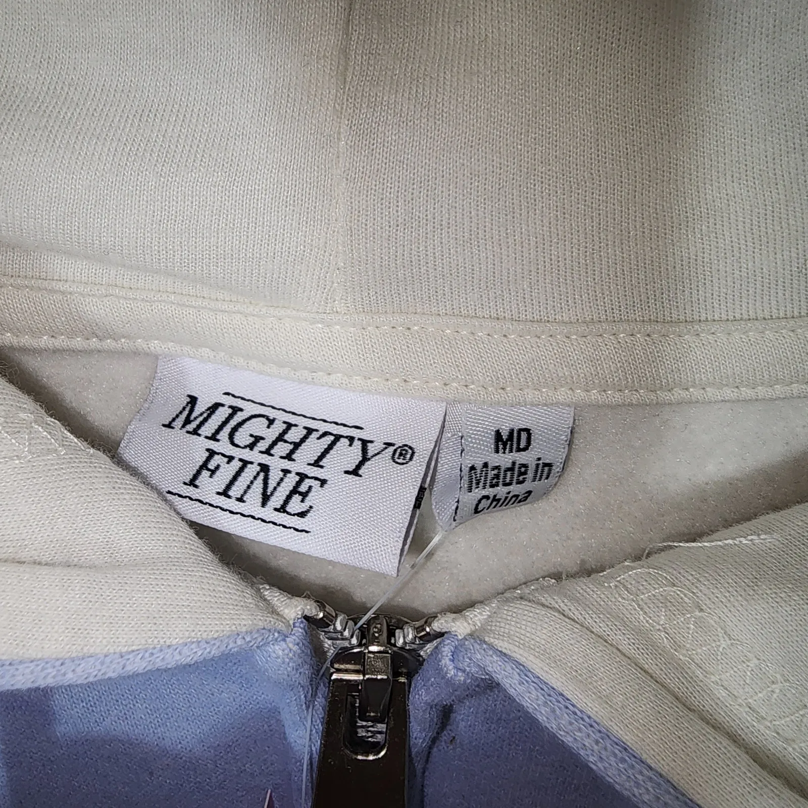 Leisure club Los Angeles women's white and blue hoodie size medium - Image 5