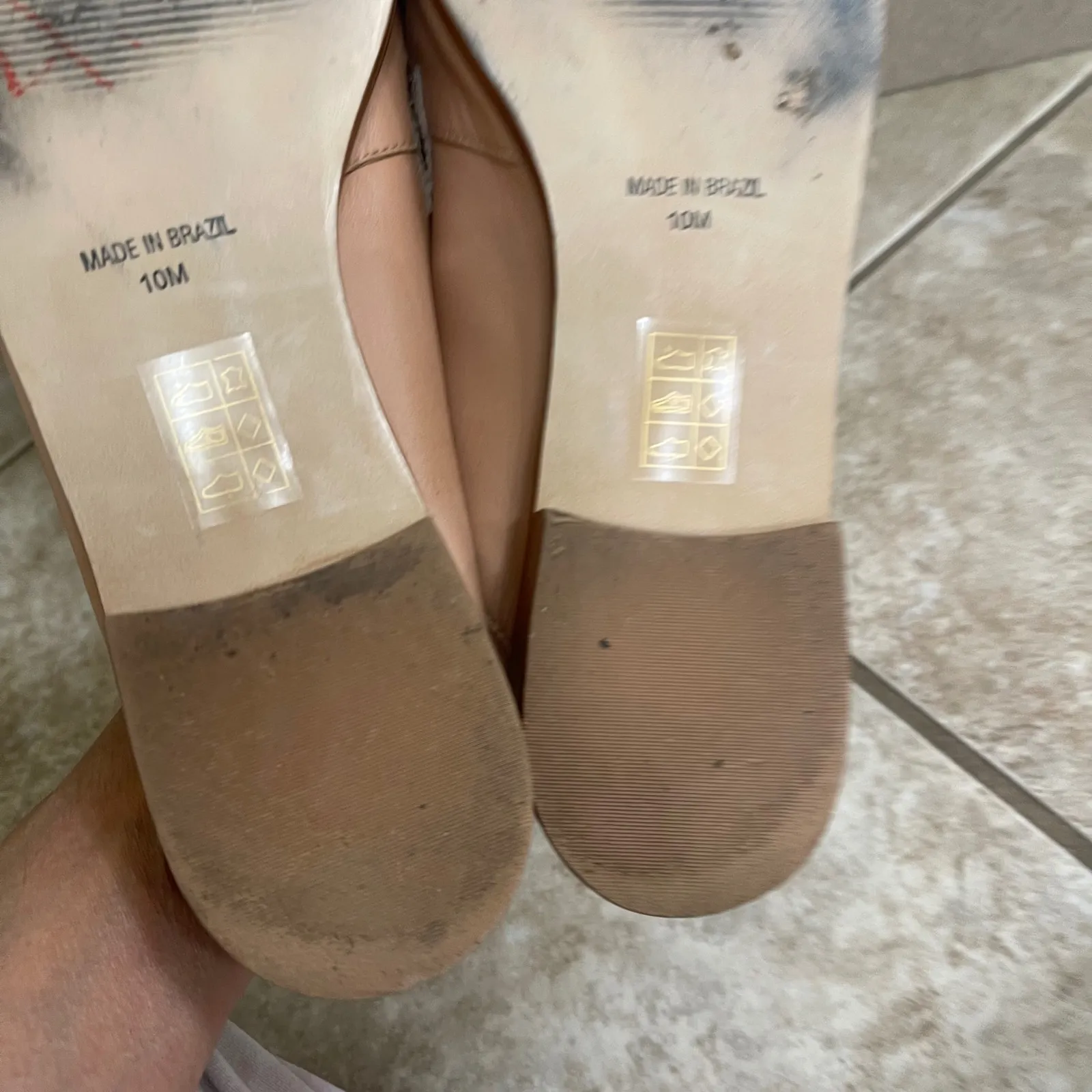 BLIND FAITH by anthropology Women's Beige Leather Loafer Flats Size 10M Tan - Image 7