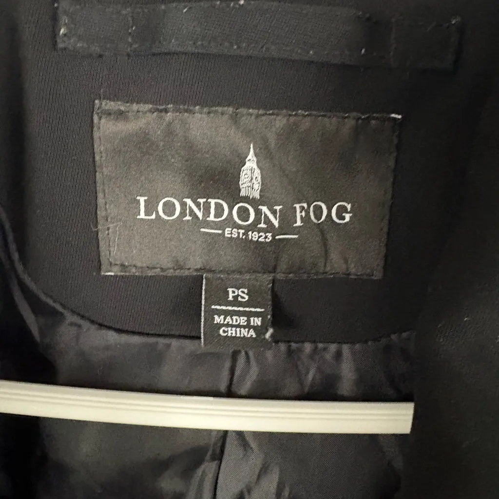 London Fog Black Rain Jacket Detachable Hood With Rain Gear Hooks SP Outdoor - Image 7