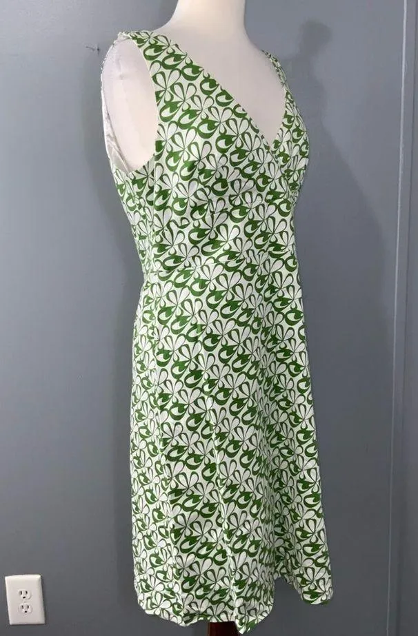 Spense Green/White Abstract Floral Sleeveless VNeck Sheath Summer Dress Missy 12 - Image 5