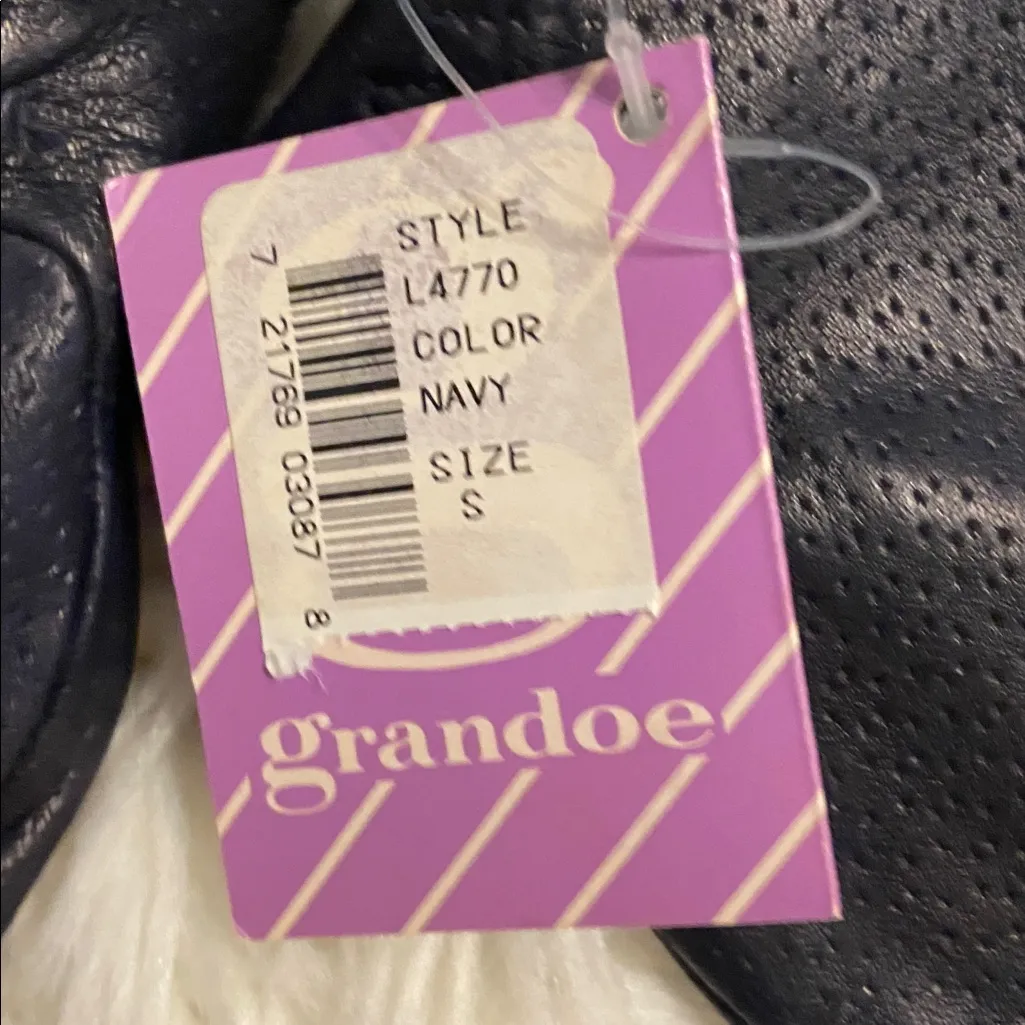 GRANDOE Black Leather Gloves for Women size S brand new - Image 3